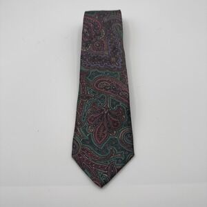 Robert Talbott Best of Class Tie Green Pink And Blue Paisley‎ 58" Long 3.5" Wide